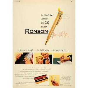  1949 Ad Fathers Day June 19 Ronson Penciliter Lighter 