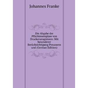   Preussens und (German Edition) Johannes Franke Books