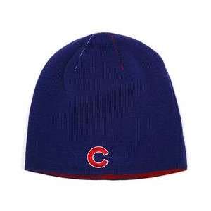  Chicago Cubs Con Air Reversible Youth Knit Cap   Royal/Red 