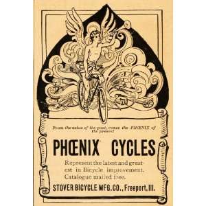  1898 Vintage Ad Phoenix Cycle Stover Bicycle Antique 