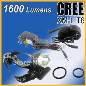  2 in 1 cree xm l t6 led max 1600lm headlamp / bicycle bike 