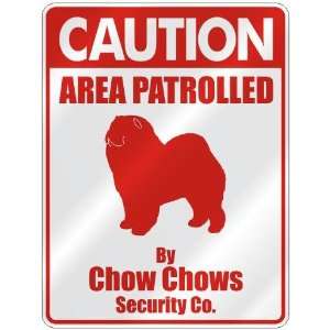 CAUTION  AREA PATROLLED BY CHOW CHOWS SECURITY CO.  PARKING SIGN DOG