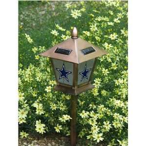  Dallas Cowboys 20 Inch Stain Glass Solar Lantern: Sports & Outdoors