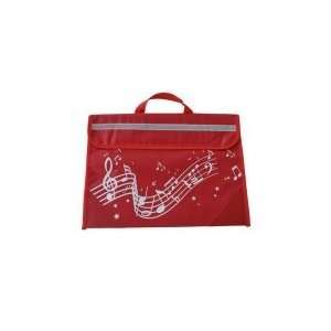  Wavy Stave Music Bag   Red Musical Instruments