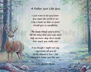 Deer Hunting Personalized Poem for Dad Keepsake Gift  