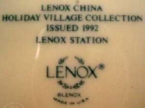 LENOX china HOLIDAY VILLAGE Collection RAILROAD STATION no box LIGHTED 