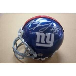  Jeremy Shockey Autographed / Signed Giants Mini Helmet 