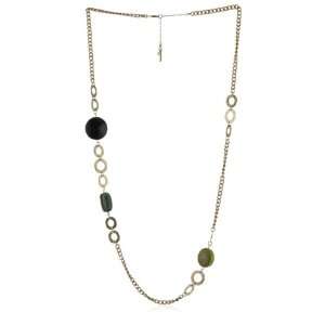   Cole New York Urban Natural Mixed Stone & Gold Ring Strand: Jewelry