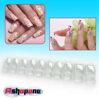 500 Clear French Acrylic False Artificial Nail Art Tips  
