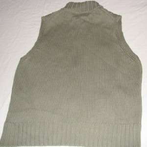 Womans EDDIE BAUER Knit VEST SWEATER/JACKET size L Large~Full Zip 