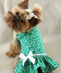 New Green Cookie Cutter Christmas Dog dress clothes pet apparel 