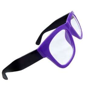   Temples Purple Plastic Rimmed Clear Lens Glasses: Sports & Outdoors