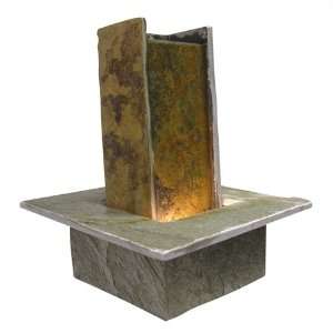 Alpine Natural Slate Stone Fountain With Light 