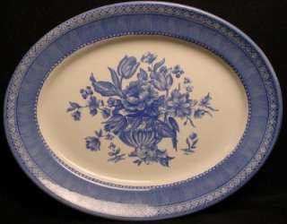 CHURCHILL china OUT OF THE BLUE pttrn OVAL MEAT PLATTER  