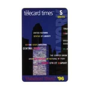  Collectible Phone Card Telecard Times TeleCard World 96 (New 