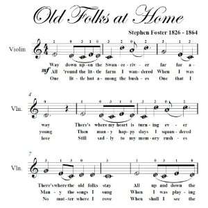   At Home Stephen Foster Easy Violin Sheet Music  Books