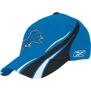  Reebok Detroit Lions Blue Player Flex Hat: Sports 