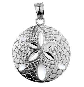 New .925 Sterling Silver Sand Dollar Pendant Measures approx 1.0 top 