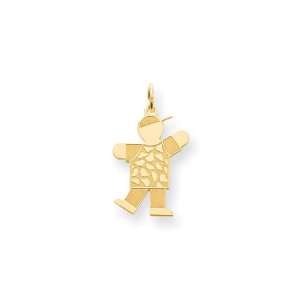    24k Gold Plated Nugget Boys T Shirt Jeans Charm Pendant: Jewelry