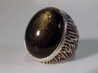 Vintage Sterling Silver & Tigers Eye Taxco Mexico Ring  