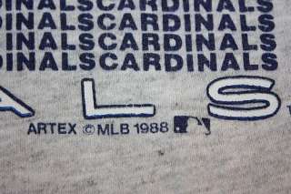 vtg 80s 1988 ST LOUIS CARDINALS jersey t shirt * baseball  
