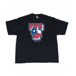  Stitches Athletic Gear Texas Rangers Big Logo Adult T 