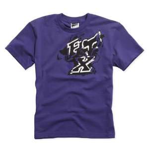 FOX Racing 47072 Boys COLLATERAL Short Sleeve Cotton Tee Shirt Purple 