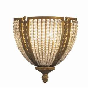 Wall Sconce in Silverado Gold   Crystal Beads by Crystorama 6731 SG