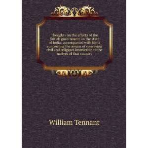   to the natives of that country William Tennant  Books