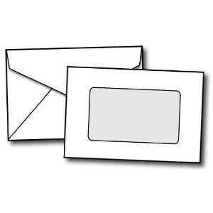 Mini Envelopes, 4 1/2 x 3 White w/ Window   100 Envelopes 