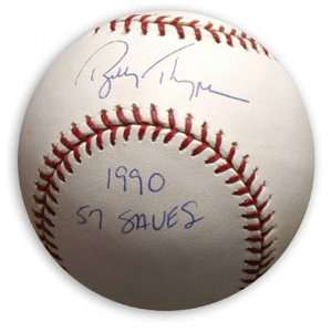 Bobby Thigpen Autographed Baseball  Details: 1990 57 Saves 