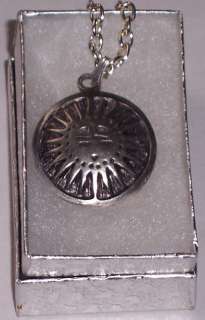 Celtic Sun sheild Pewter Pendant Necklace  