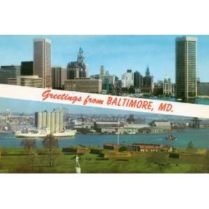  Post Card GREETINGS FROM BALTIMORE, MD. (1970 Pre Harbor 