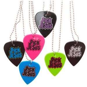  Pick Jesus Guitar Pick Necklaces Toys & Games
