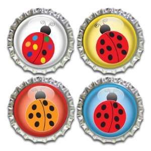  Ladybugs Bottle Cap Push Pins: Office Products