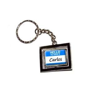 Hello My Name Is Carlos   New Keychain Ring Automotive