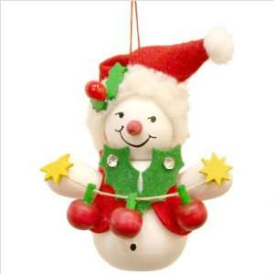  Ulbricht Santa Snowman with Apples Ornament