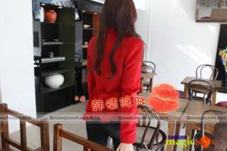 Women Fashion Trendy Sexy Slim Jacket Coat Red New #025  