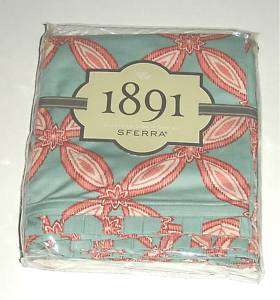 Sferra 1891 Rendezvous Standard Pillowcases Marine Pair New  