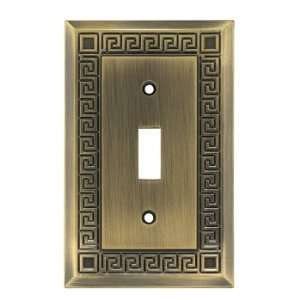  Greek Key Single Switch Wall Plate  Set of 2: Home 