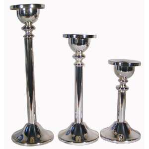  Buddhist Altar / Candle Holders / Silver 