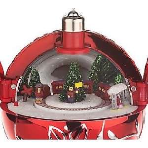  Hidden Holiday Ornament animated Train plays Joy to the 