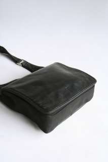   Leather Cross Body Black Unisex Backpack Shoulder Laptop Tote  