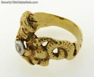 Vintage Fortune Teller Diamond 14k gold Ring  