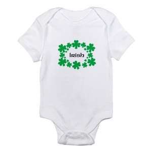 Irish Green Shamrocks Cotton Baby Onesie   Size 6 12 Months Baby