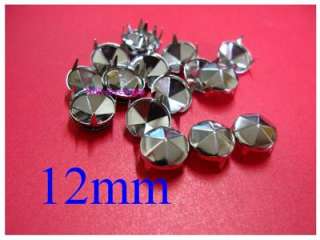 12mm Nickel silver Round Cone Spots / Studs X 20pcs  