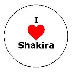 LOVE SHAKIRA Pinback Button 1.25 Heart Pin / Badge