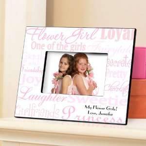  Personalized Flower Girl Gift Frame   Shades of Pink Baby