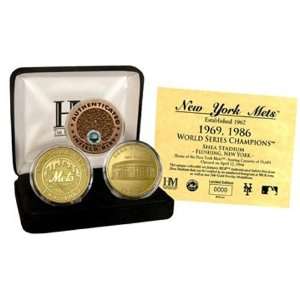 Highland Mint NYM3SETK NEW YORK METS 24kt Gold 3 Coin Set:  