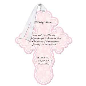  Girl Baby Shower Invitations   Cross Pink Invitation: Baby